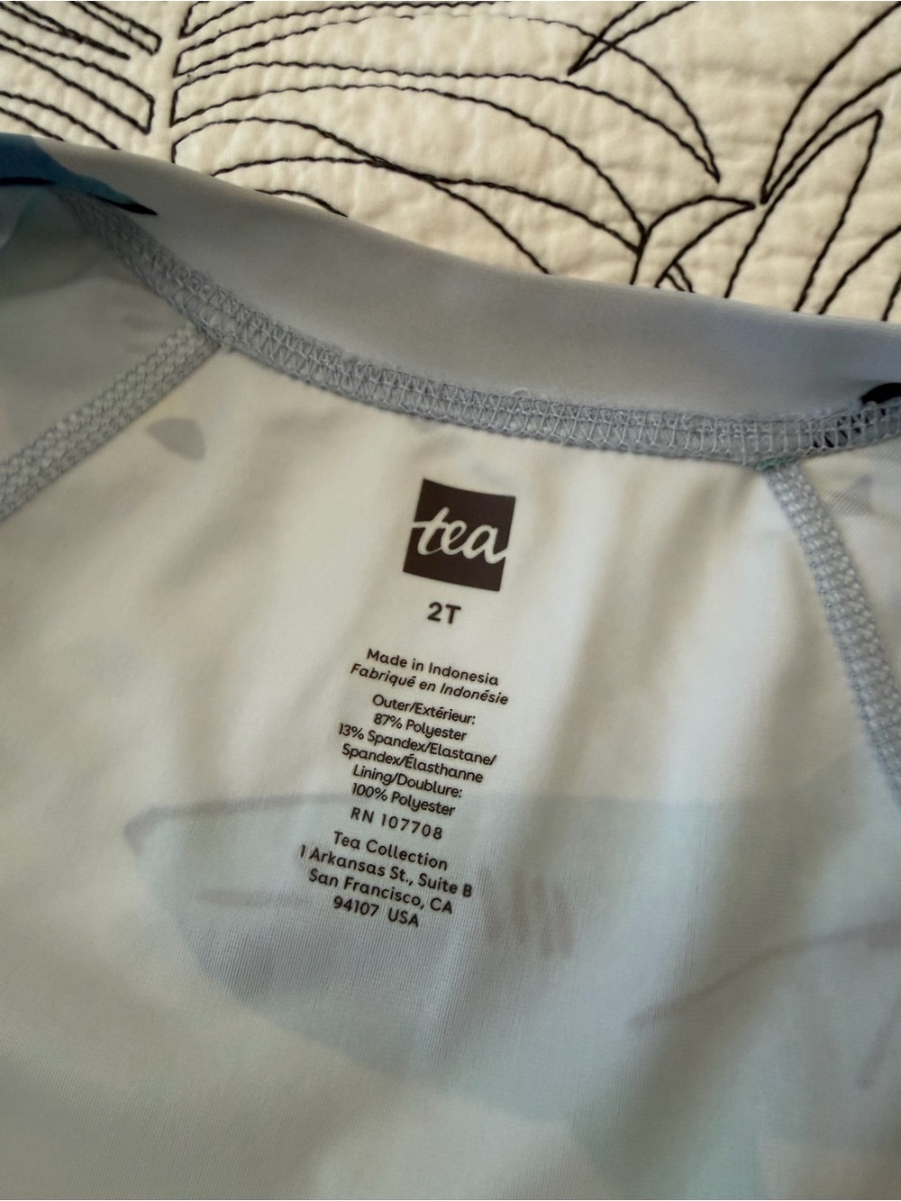 Tea Collection - Shark Rash Guard Swimsuit, 2T - Picture 10 of 10
